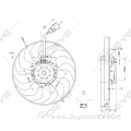 1K0959455AP Electric engine cooling radiator fans for VW